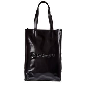Palm Angels Shiny Classic Logo Tote, Black